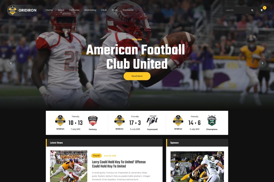 264116909-1.jpg Gridiron | American Football & NFL Team WordPress - Görsel 1