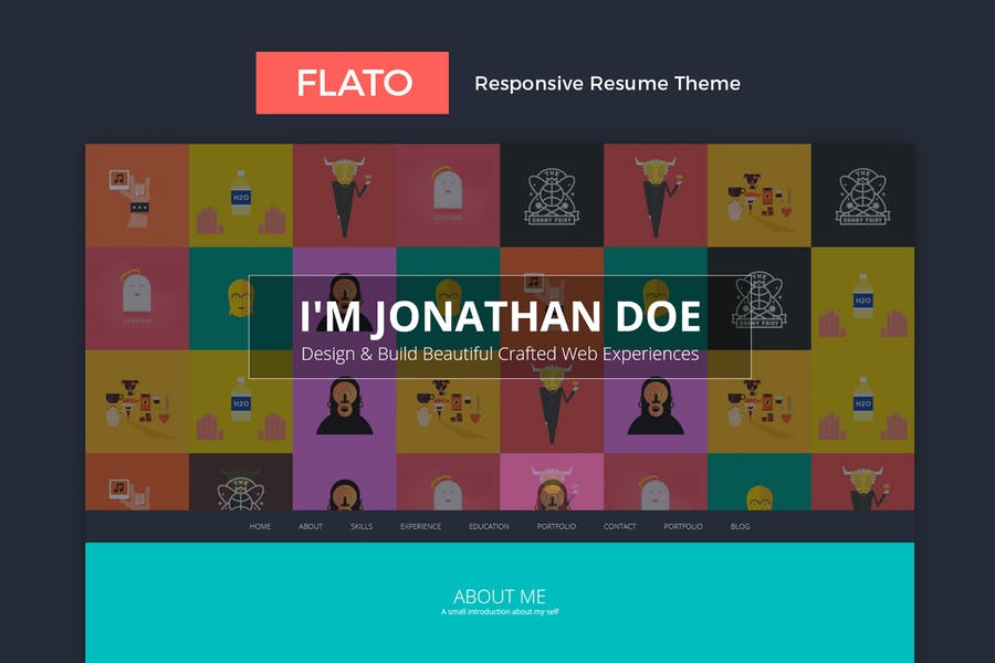 455228152-1.jpg Flatoo - vCard, Resume, Personal WordPress Theme - Görsel 1