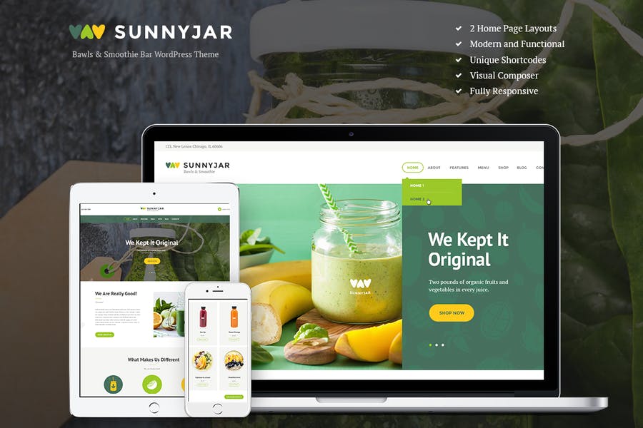 814609294-1.jpg SunnyJar - Smoothie Bar & Healthy Drinks Shop WP - Görsel 1
