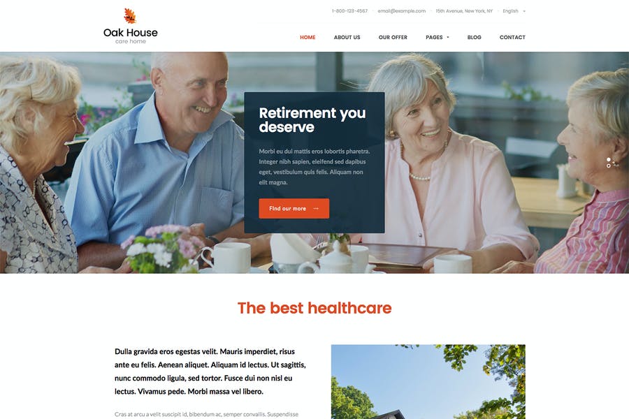 91444907-1.jpg Oak House - Senior Care, Retirement WP Theme - Görsel 1