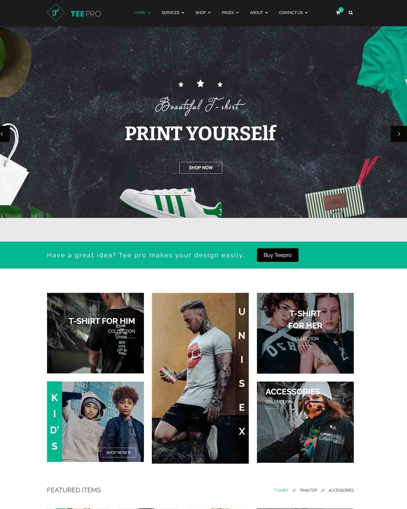 hazir-custom-t-shirt-e-ticaret-sitesi-1.jpg TEEPRO - Woocommerce Custom T-Shirt Designer WordPress Theme (Hazır Özel Tasarım T-Shirt E-Ticaret Sitesi) - Görsel 1