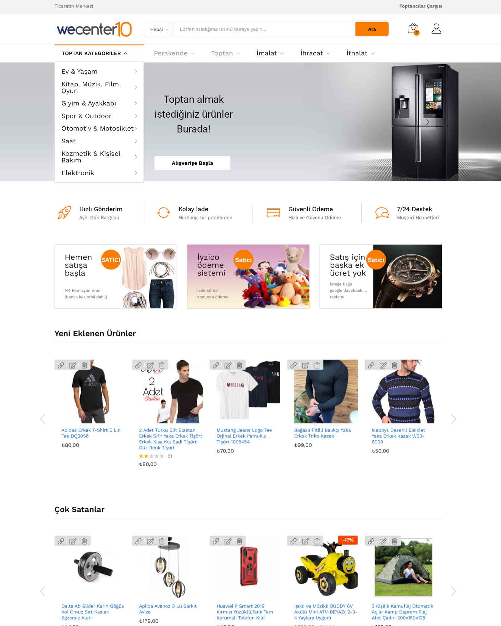 pazaryeri.jpg 012-Hazır Pazaryeri (Marketplace) E-Ticaret Sitesi - Görsel 1