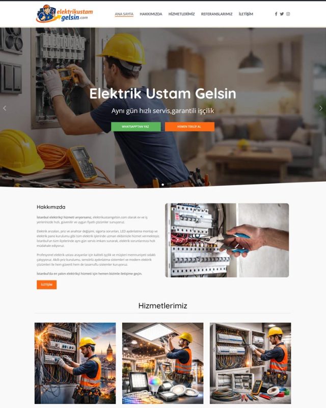 Hazır Elektrikçi Web Sitesi