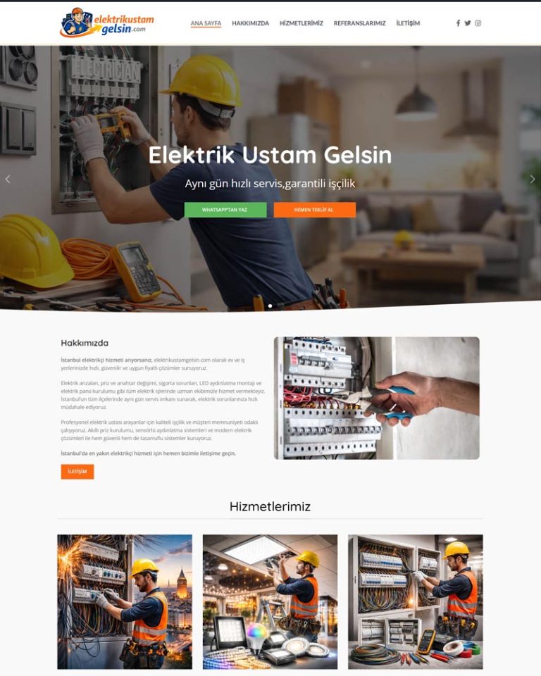 Hazır Elektrikçi Web Sitesi
