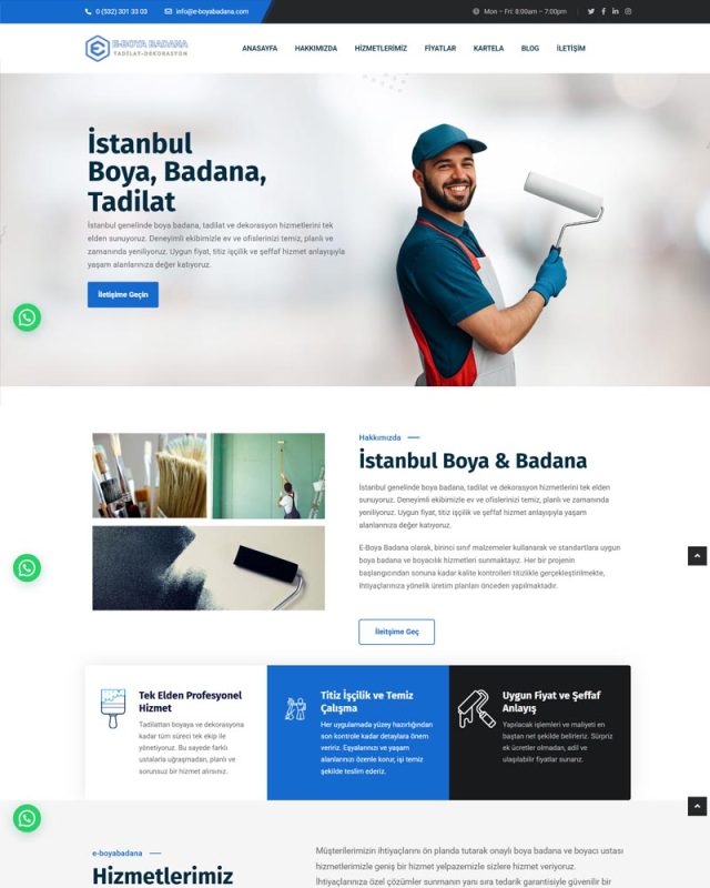 Hazır Boyacı Badanacı Web Sitesi